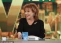 On set, I delivered a few punchy lines that had the audience chuckling, but despite employing a writer to feed her jokes, Joy Behar (pictured) was about as unfunny as a toddler's funeral.