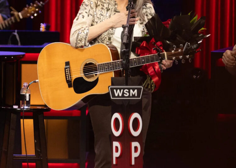 Kathy Mattea after accepting her invitation to be the newest Grand Ole Opry cast member, August 10, 2025