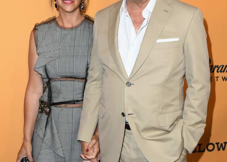 Christine Baumgartner and Kevin Costner