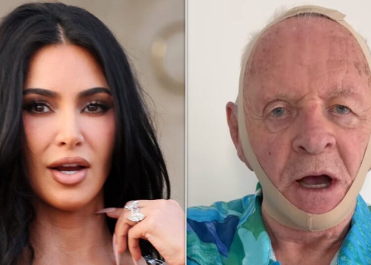 Kim Kardashian Reacts To Anthony Hopkins Comparing Her Face Shapewear To Hannibal Lecter