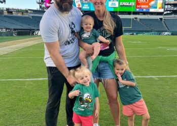 Kylie Kelce Wears Friendship Bracelets in Sweet Moment With Eagles Fan