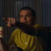 Leonardo DiCaprio pointing at a TV in Once Upon A Time In Hollywood.