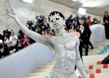 Lil Nax X at the New York Met Gala opening event celebrating 'Karl Lagerfeld: A Line of Beauty', May 1, 2023.