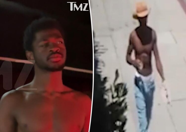 Lil Nas X stripped down completely before arrest, video shows
