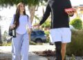 Madison Beer and rumored new boyfriend Justin Herbert were seen arriving at a friend's house in the Redondo Beach neighbor of Los Angeles on Sunday