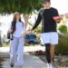 Madison Beer and rumored new boyfriend Justin Herbert were seen arriving at a friend's house in the Redondo Beach neighbor of Los Angeles on Sunday
