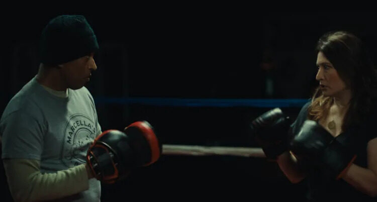Sparring (romantic and otherwise): Vishy Ayyar and Taylor Treadwell in "American Warrior."