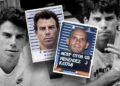 Lyle and Erik Menendez are seen as young men with their mugshots overlayed.