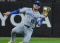 Michael Massey looks comfortable in the outfield