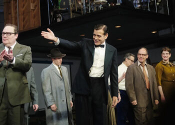 George Clooney with the cast of