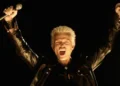 Billy Idol 'performs' at the 2002 NRL Grand Final. Sort of.