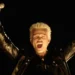 Billy Idol 'performs' at the 2002 NRL Grand Final. Sort of.
