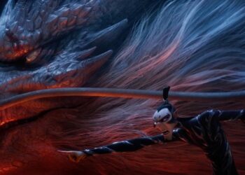 An animated image of a dragon and a thin man are shown.
