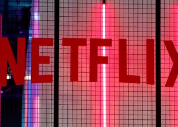 The logo of entertainment company Netflix is pictured in Paris. (AP Photo/Christophe Ena)