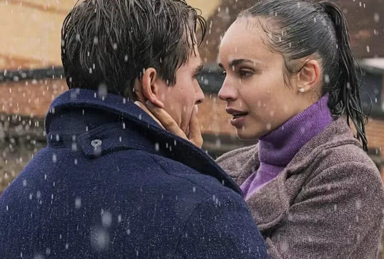 Corey Mylchreest and Sofia Carson in <em>My Oxford Yea</em>r (2025)