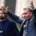 Russell Martin and Brendan Rodgers at Ibrox