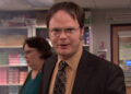 Dwight looking at the camera in The Office.