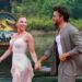 (From left) Scarlett Johansson and Jonathan Bailey at the 'Jurassic World: Rebirth' premiere in New York City in June.
