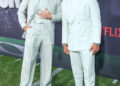 Patrick Mahomes and Travis Kelce at Netflix premiere