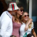 Taylor Swift, Kansas City Chiefs tight end Travis Kelce, and Brittany Mahomes attend the US Open.Mike Frey-Imagn Images