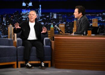 Greg Gutfeld as a guest on the “Tonight Show.”