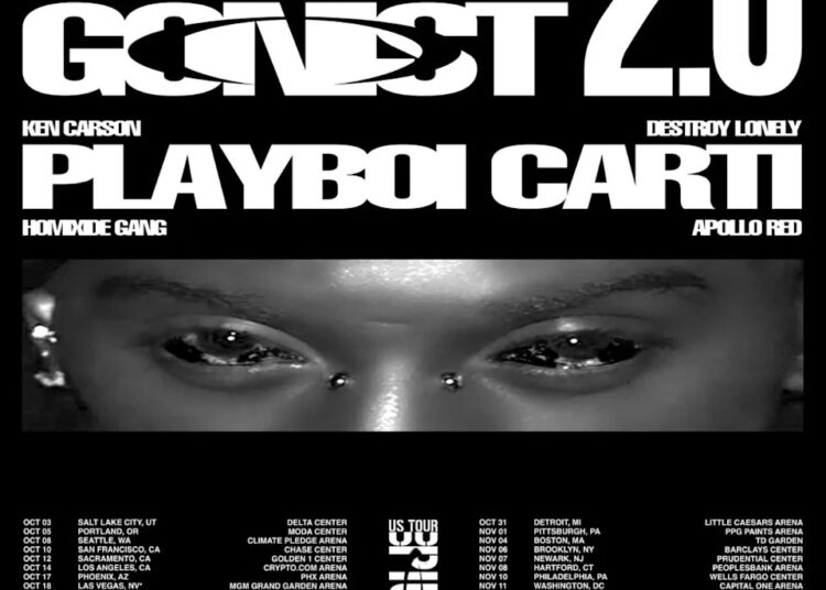 Playboi Carti 2025 US Tour The Antagonist Tour Ken Carson Destroy Lonely 2025 Arena Tour Poster Admat How to Get Tickets