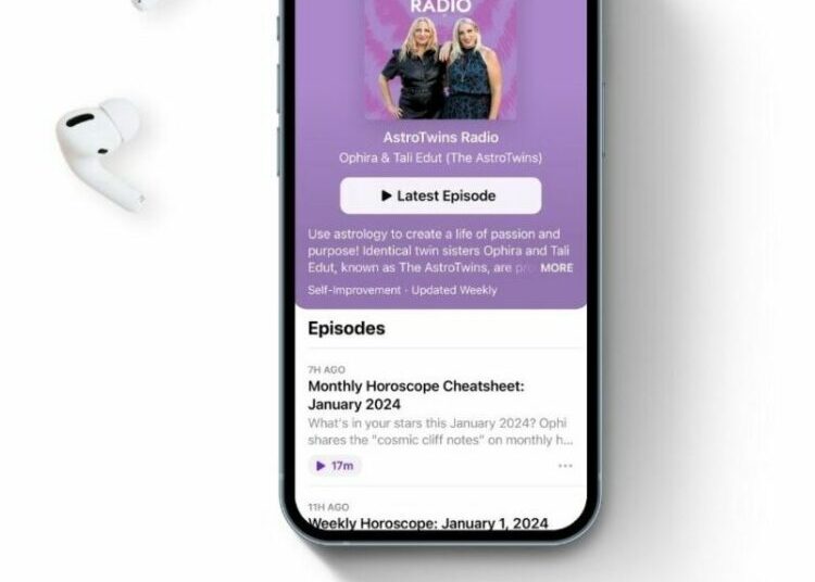 iphone mockup of astrostyle podcast astrotwins radio