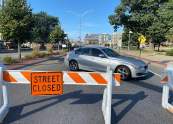 The Point Street Bridge in Providence was closed to traffic at about 8 a.m. Sunday, Aug. 24, 2025, so a movie crew could prepare lighting to film scenes for J.J. Abrams’ “Ghostwriter” Sunday night.