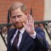 Prince Harry outside the Royal Courts of Justice in London in April