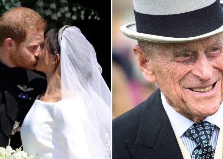 photo of Prince Harry, Meghan Markle and Prince Philip