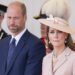 WINDSOR, ENGLAND - JULY 8: Prince William, Prince of Wales and Catherine, Princess of Wales during the formal welcome at the Royal Dais on July 8, 2025 in Windsor, England. President Emmanuel Macron and Mrs Brigitte Macron visit the UK in the first visit State Visit made by France in 17 years. They are staying at Windsor Castle, hosted by King Charles III and Queen Camilla, and a banquet will be held there in their honour. The Macrons will visit Imperial College, and the President will address Parliament during his stay. (Photo by Mark Cuthbert/UK Press via Getty Images)