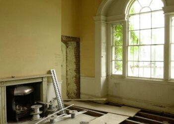 Forest Lodge from the inside during restoration in 2001. File pic: PA