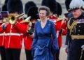 Princess Anne takes part in the Household Division Musical Spectacular 2025 at Horse Guards Parade