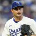 Jul 29, 2025; Kansas City, Missouri, USA; Kansas City Royals starting pitcher Seth Lugo (67) leaves the game during the sixth inning against the Atlanta Braves at Kauffman Stadium. Mandatory Credit: Jay Biggerstaff-Imagn Images