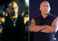 Moviestore Collection Ltd/Alamy ; Peter Mountain /© Universal Pictures / Courtesy Everett Collection Vin Diesel in 'The Fast and the Furious' (2001) ; Vin Diesel in 'Fast X' (2023).