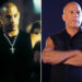 Moviestore Collection Ltd/Alamy ; Peter Mountain /© Universal Pictures / Courtesy Everett Collection Vin Diesel in 'The Fast and the Furious' (2001) ; Vin Diesel in 'Fast X' (2023).
