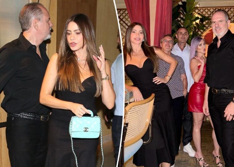 Sofía Vergara steps out with friends for dinner at Hollywood hotspot in stylish black dress