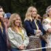 (L-R) Lilli Kay, Mariana Treviño, Judy Greer and Marc Maron star in Stick, standing in the crowd at a golf tournament