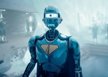 Superman Robot 4, a.k.a. Gary, in the Fortress of Solitude.