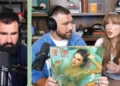 Wondery/Taylor Swift Taylor Swift debuts her new album and the cover on the New Heights podcast