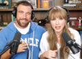 Taylor Swift recalled her and Travis Kelce’s first date during her appearance on the New Heights podcast on August 13, 2025. YouTube/New Heights