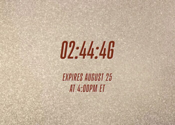 Taylor Swift's website features a gold countdown.