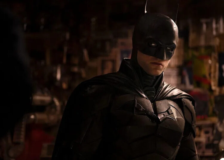 Robert Pattinson as Bruce Wayne during The Batman.