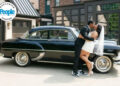 Jennifer Boris Leroy Garrett and Kam Williams kiss on their wedding day