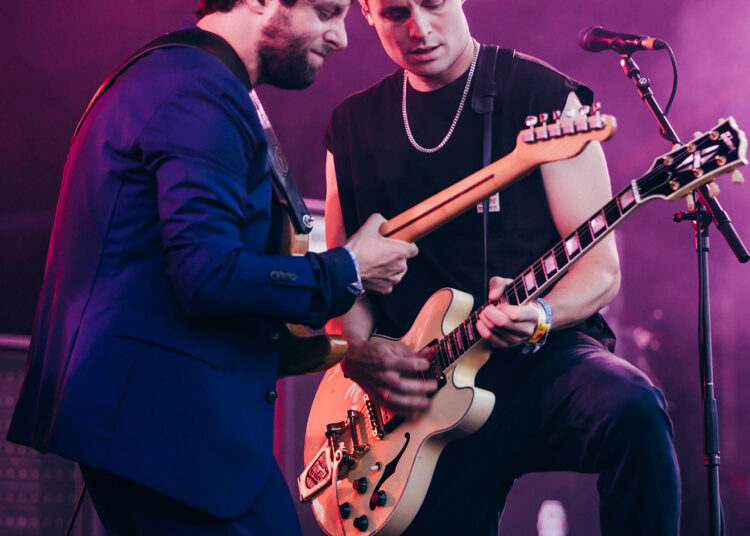 The Maccabees live at Glastonbury 2025, photo by Derek Bremner