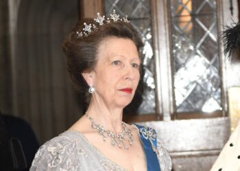 The Princess Royal attends a banquet at the Guildhall in honor of the King and Queen of Spain on July 13, 2017 (Jack Abuin/Zuma Press/Alamy)