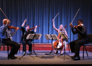Serafin Ensemble's renditions bring to life chamber music treasures and include time-honored masterworks and less well-known selections. From left are Hal Grossman, violin; Kate Ransom, violin; Charae Krueger, cello; Amadi Azikiwe, viola.