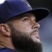 Jul 10, 2024; Milwaukee, Wisconsin, USA;  Milwaukee Brewers pitcher Dallas Keuchel (60) looks on during the first inning against the Pittsburgh Pirates at American Family Field. Mandatory Credit: Jeff Hanisch-Imagn Images