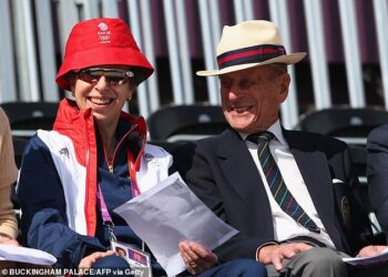 Princess Anne and Prince Philip, pictured at the 2012 Olympics, were known to share a very close bond - with many friends of the family going as far as to claim the Princess Royal was the late Duke of Edinburgh's favourite child
