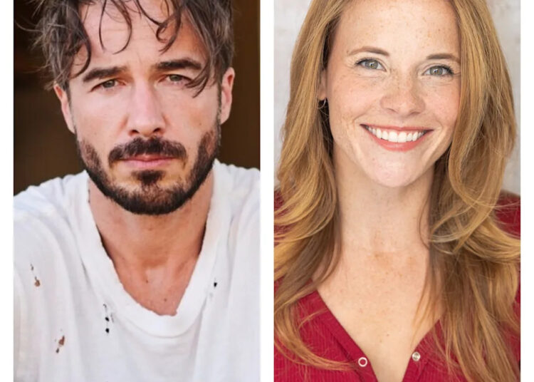 Ryan Carnes and Katie Leclerc star in “A Cherry Pie Christmas,” an independent movie filmed entirely in Door County earlier this year.